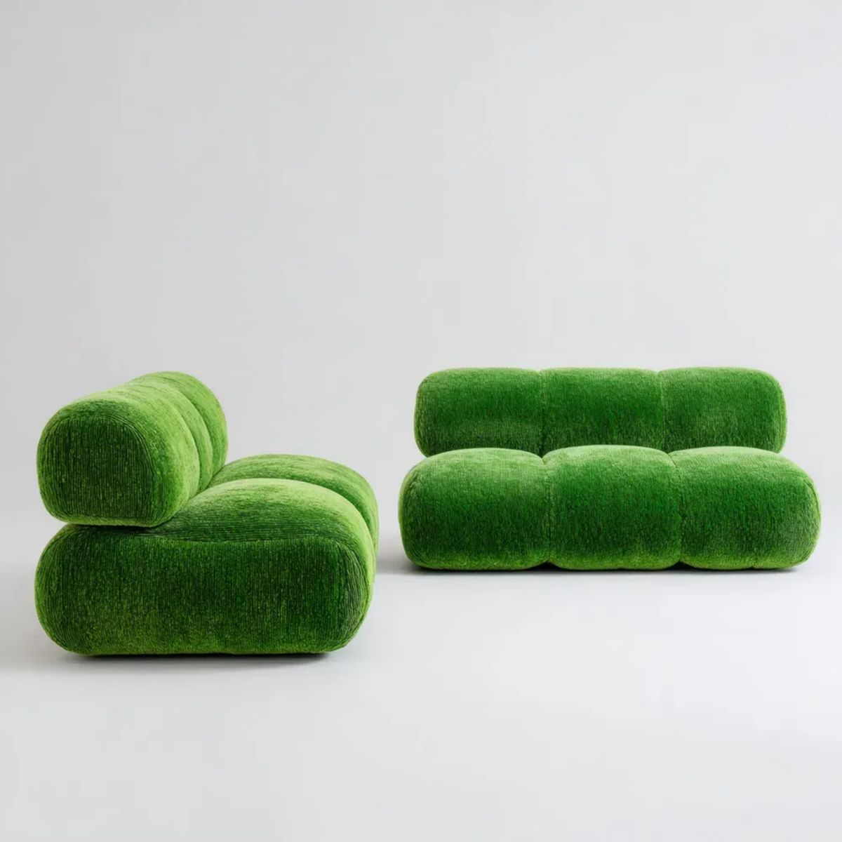 Zielona sofa dwuosobowa ze sztruksu 180 × 95 × 70 cm