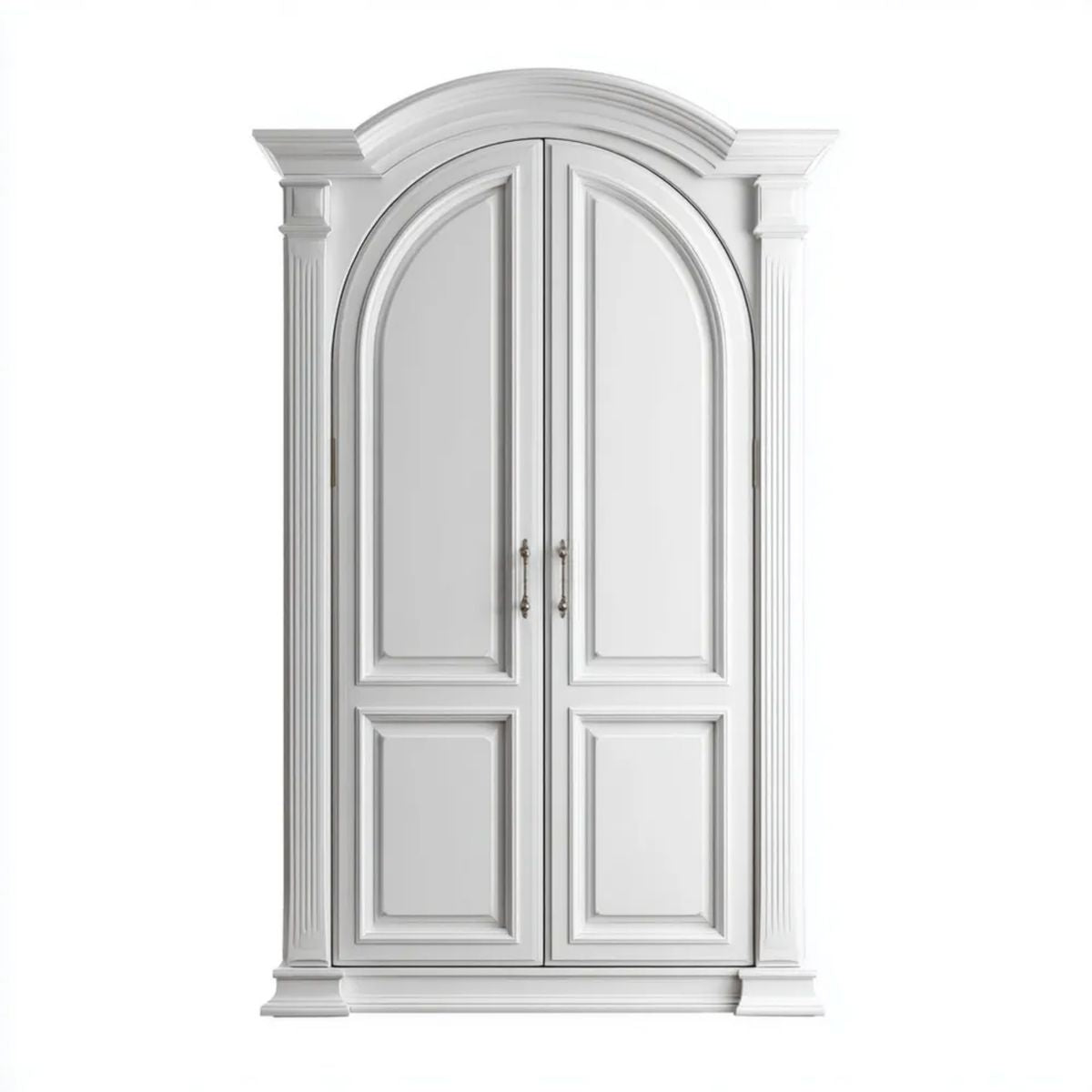 Biała szafa dwudrzwiowa z litego drewna sosnowego i płyty MDF 120 x 60 x 220 cm