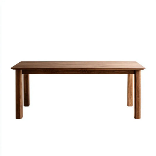 Brązowy drewniany stół do jadalni z litego drewna orzechowego 180 x 90 x 75 cm, prostokątny